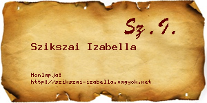 Szikszai Izabella névjegykártya