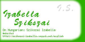 izabella szikszai business card